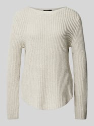 Strickpullover mit Rundhalsausschnitt von Oui Beige - 3