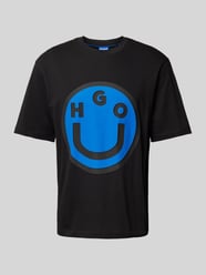 T-Shirt mit Label-Print Modell 'Nimper' von Hugo Blue Schwarz - 9