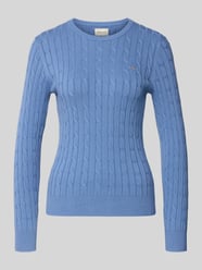 Strickpullover mit Zopfmuster und Label-Stitching von GANT - 31