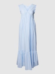 Maxikleid mit Streifenmuster Modell 'Silver' von JC Sophie Blau / Türkis - 12