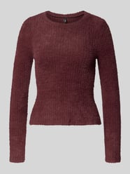 Slim fit gebreide pullover, model 'VIOLA' van Only Bordeaux - 29