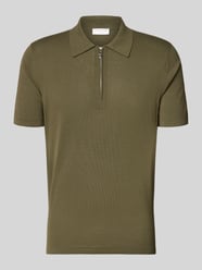 Regular Fit Poloshirt mit kurzem Reißverschluss Modell 'ORBIT' von Tiger of Sweden Beige - 41