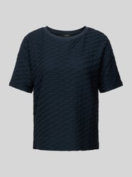 T-Shirt mit Strukturmuster Modell 'Sellona' von OPUS Blau - 44