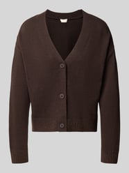 Relaxed Fit Strickjacke aus Baumwoll-Mix mit Viskose-Anteil von Milano Italy - 36