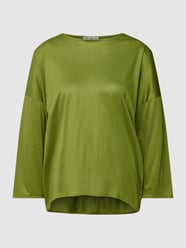 Shirt met lange mouwen en geribde ronde hals, model 'KIRLA' van Drykorn Groen - 27