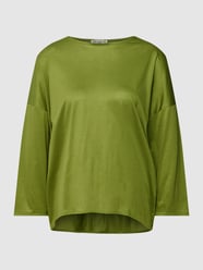 Shirt met lange mouwen en geribde ronde hals, model 'KIRLA' van Drykorn Groen - 30