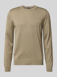 Regular fit gebreide pullover van pure scheerwol, model 'BOTTO' van BOSS Beige - 36
