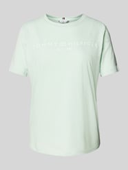 T-shirt met labelprint van Tommy Hilfiger Groen - 21