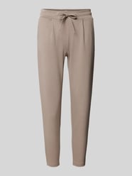 Spodnie dresowe o skróconym kroju model ‘KATE’ od ICHI Brązowy - 16