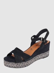 Wedges aus Veloursleder von Tamaris Blau - 28