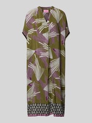 Midi-jurk met tuniekkraag, model 'Roana' van Lieblingsstück Groen - 10