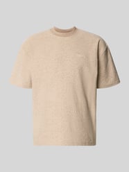 Oversized T-Shirt mit Label-Stitching Modell 'Murlo' von PEGADOR Beige - 18