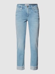 Straight Fit Jeans mit Label-Patch Modell 'Pina' von Cambio Blau - 13