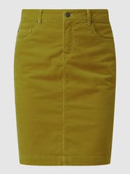 Knielanger Rock aus Cord  von Montego Gelb - 32