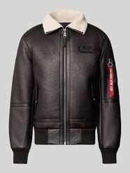 Bomberjacke mit Label-Patch und Kentkragen von Alpha Industries - 11