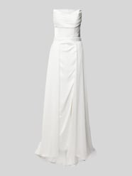 Abendkleid mit Wasserfall-Ausschnitt von Luxuar Beige - 5