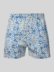 Boxershorts mit Motiv-Print Modell 'Blue Daisies' von POCKIES Blau - 1