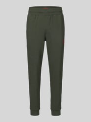 Spodnie dresowe w kroju regular fit z mieszanki bawełny model 'Laze Pants CW' od HUGO - 18