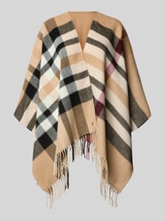 Schal mit Fransen Modell 'Poncho' von Fraas Beige - 4
