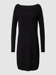 Knielanges Strickkleid mit U-Boot-Ausschnitt von comma Schwarz - 31