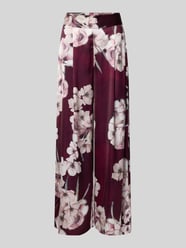 Stoffen broek met naadritssluiting van Rinascimento Bordeaux - 4