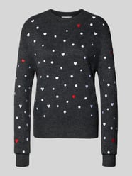 Regular fit gebreide pullover met borduursels van Tom Tailor Denim - 30