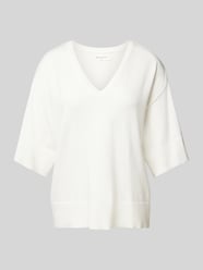 Oversized T-Shirt aus Viskose mit V-Ausschnitt Modell 'Eslina' von MSCH Copenhagen Beige - 37