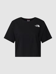 T-shirt krótki z nadrukiem z logo model ‘CROPPED SIMPLE DOME’ od The North Face Czarny - 5