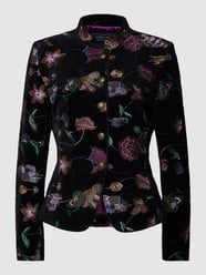 Blazer met opstaande kraag en bloemenstitching van White Label Zwart - 31
