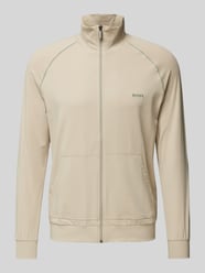 Sweatjacke mit Label-Stitching Modell 'Mix&Match' von BOSS Beige - 9