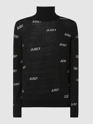 Rollkragenpullover aus Schurwollmischung von Just Cavalli Grau / Schwarz - 13