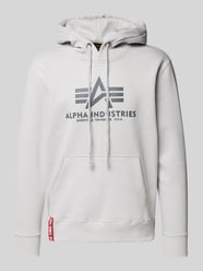 Hoodie mit Label-Print von Alpha Industries Grau - 45