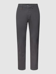 Slim Fit Chino mit Label-Detail Modell 'Schino-Taber' von BOSS Orange Grau / Schwarz - 39