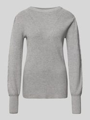 Sweter z dzianiny z prążkowanymi wykończeniami model ‘KANITA’ od Soyaconcept - 16