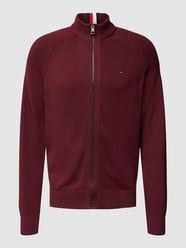 Gebreid jack met labelstitching, model 'AMERICAN' van Tommy Hilfiger Rood - 13