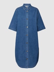 Knielange jeansjurk met knoopsluiting van Soft Rebels Blauw - 47