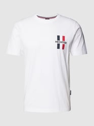 T-Shirt mit Label-Print von HECHTER PARIS Weiß - 48
