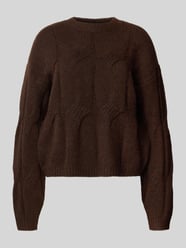 Relaxed Fit Strickpullover mit Woll-Anteil Modell 'JENNA' von PIECES - 7