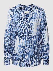Overhemdblouse met all-over motief van Milano Italy Blauw / turquoise - 22