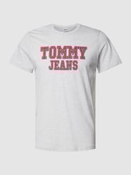 T-shirt met labelprint van Tommy Jeans Grijs - 27