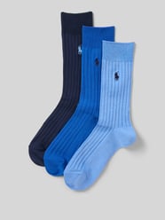 Socken im 3er-Pack mit Logo-Stitching Modell 'EGYPTIAN' von Polo Ralph Lauren Underwear - 11