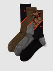 Socken im Colour-Blocking-Design im 3er-Pack von Polo Ralph Lauren Underwear Grün - 32