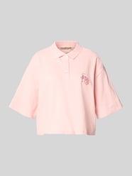 Cropped Poloshirt mit Ziersteinbesatz von Smith and Soul Pink - 43
