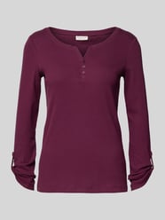 Regular Fit Langarmshirt aus Baumwoll-Mix von Tom Tailor Bordeaux - 42