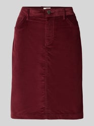 Ausgestellter Mini-Rock in Cord-Optik von s.Oliver RED LABEL Bordeaux - 36