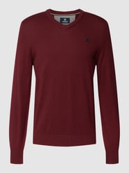 Strickpullover mit Label-Stitching von Lerros Rot - 48