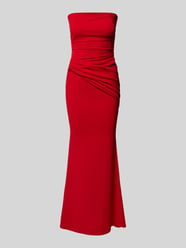Sukienka wieczorowa z marszczeniami od SISTAGLAM Czerwony - 15