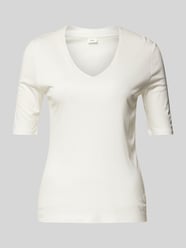 T-Shirt aus Viskose mit V-Ausschnitt von s.Oliver BLACK LABEL - 24