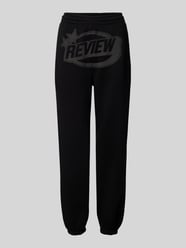 Sweatpants mit Puff Logo-Print von Review Schwarz - 16