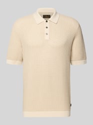 Regular Fit Poloshirt in Strick-Optik Modell 'Kingsley' von JACK & JONES Premium Beige - 1